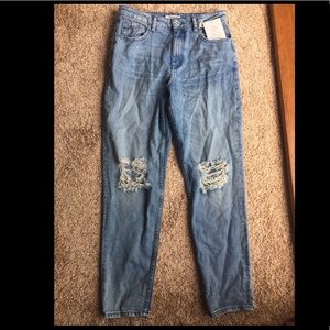 Forever 21 Distressed High Waisted Boyfriend Jean